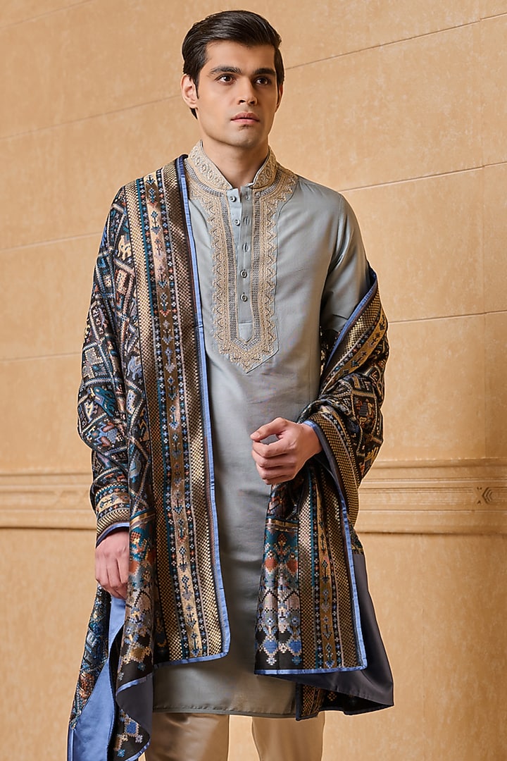 Multi-Colored Viscose Blend Woven Shawl by TASVA at Pernia's Pop Up Shop