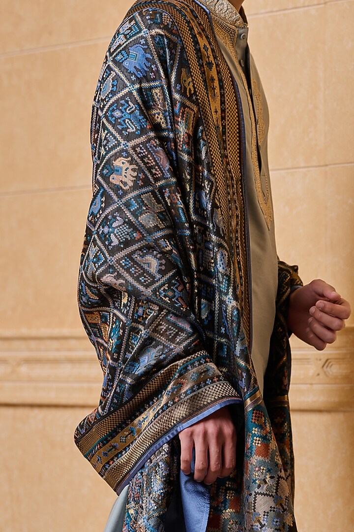 Multi-Colored Viscose Blend Woven Shawl by TASVA at Pernia's Pop Up Shop