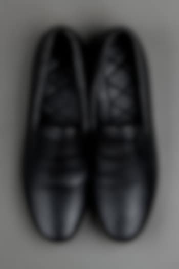 Black Leather Shoes by TASVA