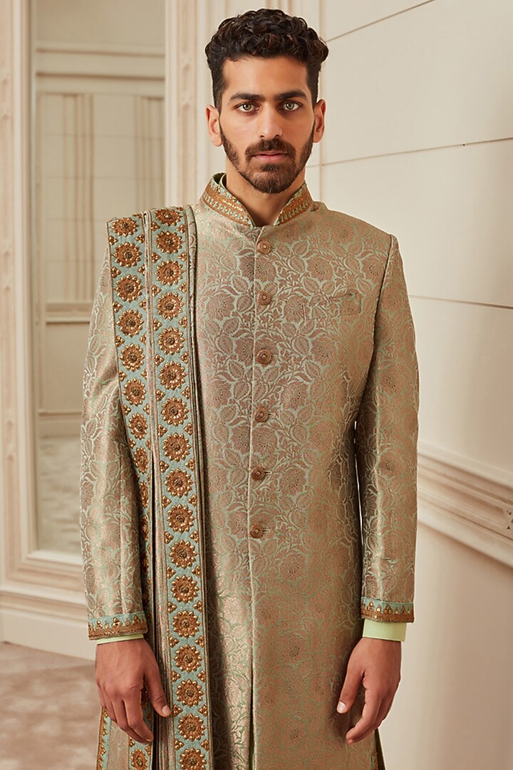 Jade sheen sherwani set