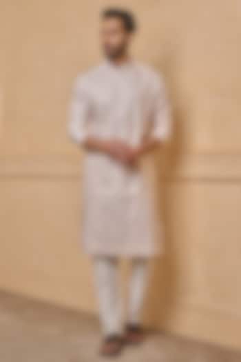 Lilac Viscose Kurta Set by TASVA at Pernia's Pop Up Shop