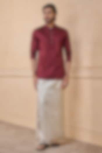 Ivory Silk Pancha by TASVA at Pernia's Pop Up Shop