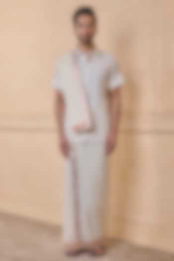 Ivory Cotton Pancha by TASVA at Pernia's Pop Up Shop