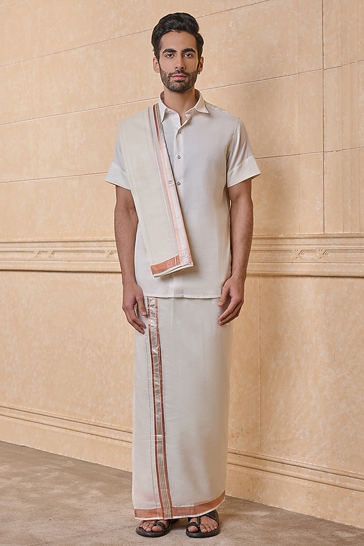 Ivory Cotton Pancha by TASVA at Pernia's Pop Up Shop