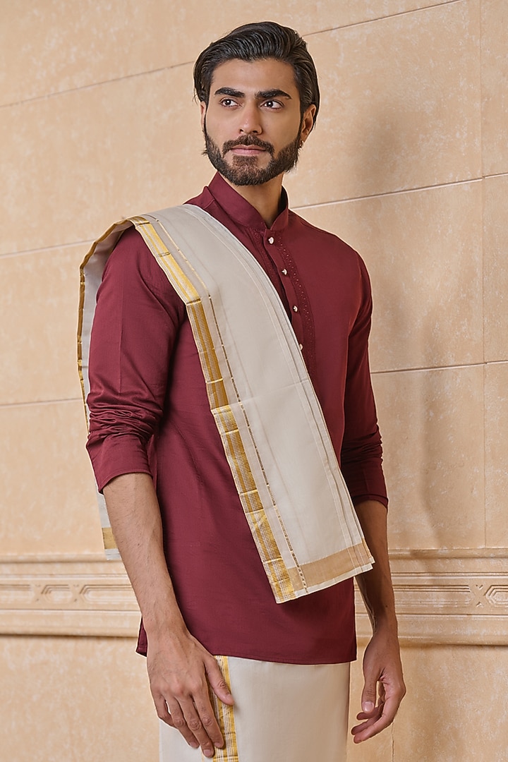 Ivory Cotton Pancha by TASVA at Pernia's Pop Up Shop