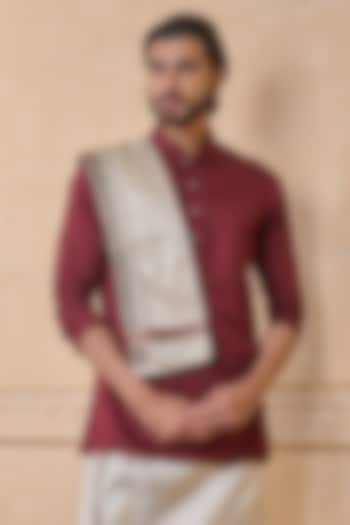 Ivory Silk Pancha by TASVA at Pernia's Pop Up Shop