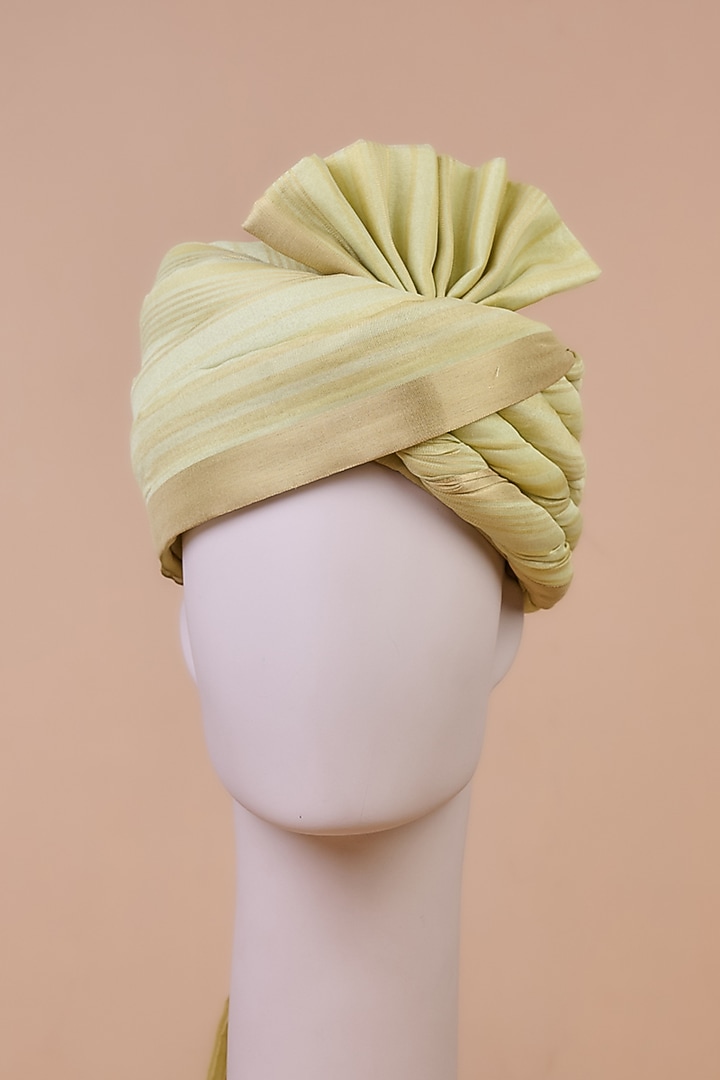 Light Green Banarasi Zari Work Safa by TASVA at Pernia's Pop Up Shop