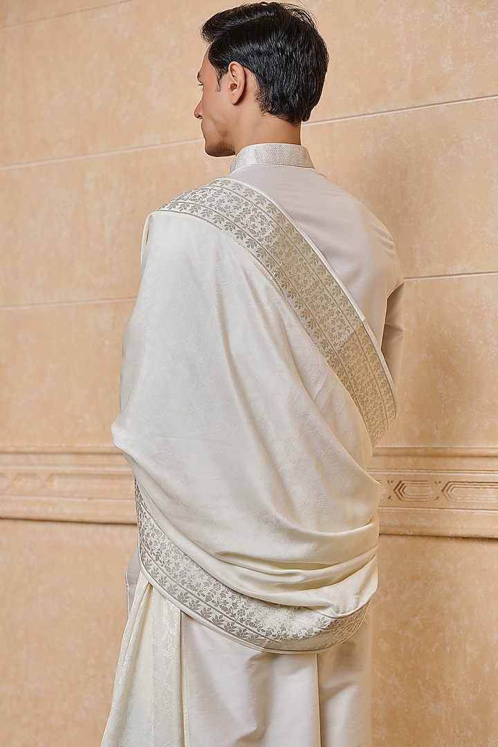 Ivory Cotton Stole by TASVA at Pernia's Pop Up Shop