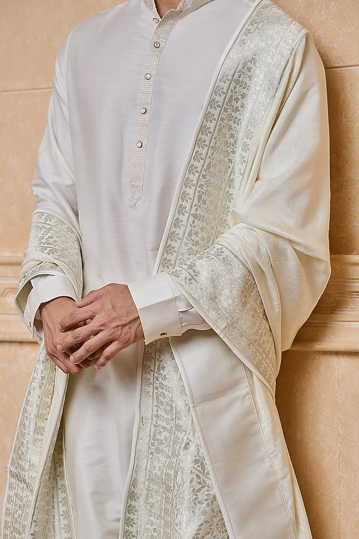 Ivory Cotton Stole by TASVA at Pernia's Pop Up Shop