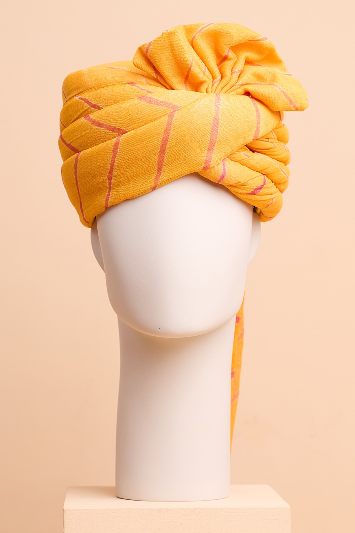 Yellow Ochre Cotton Leheriya by TASVA at Pernia's Pop Up Shop