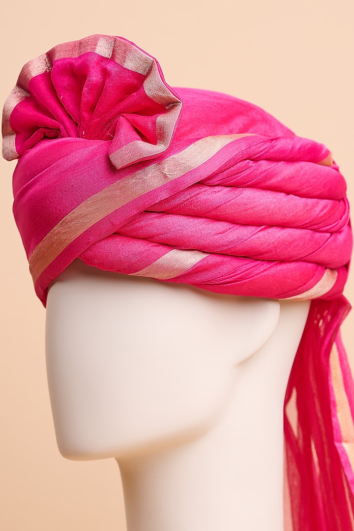 Magenta Silk Blend Safa by TASVA at Pernia's Pop Up Shop