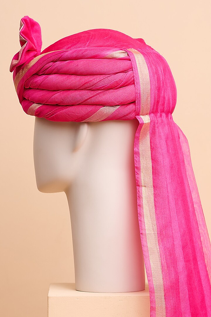 Magenta Silk Blend Safa by TASVA at Pernia's Pop Up Shop