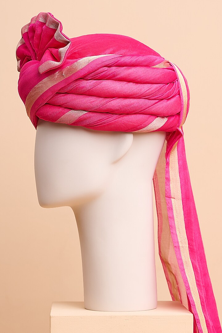 Magenta Silk Blend Safa by TASVA at Pernia's Pop Up Shop