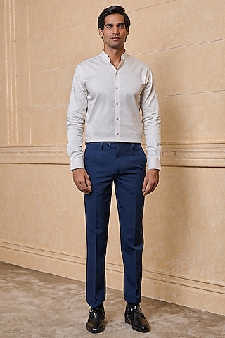 Black Polyester Blend Trousers by tasva-MORE FROM TASVA