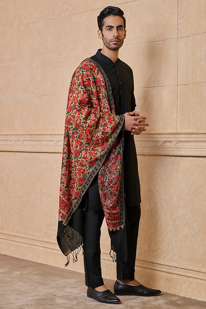 Multi-Colored Cotton Floral Shawl by TASVA at Pernia's Pop Up Shop