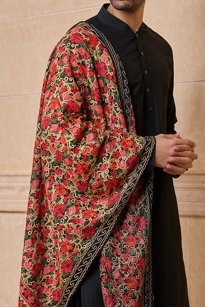 Multi-Colored Cotton Floral Shawl by TASVA at Pernia's Pop Up Shop