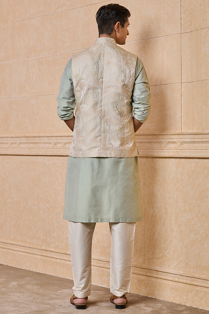 Multi-Colored Polyester & Viscose Bundi Jacket Set by TASVA at Pernia's Pop Up Shop
