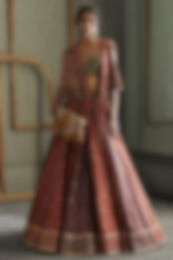 Multi Colored Embroidered Bridal Lehenga Set by Tarun Tahiliani at Pernia's Pop Up Shop