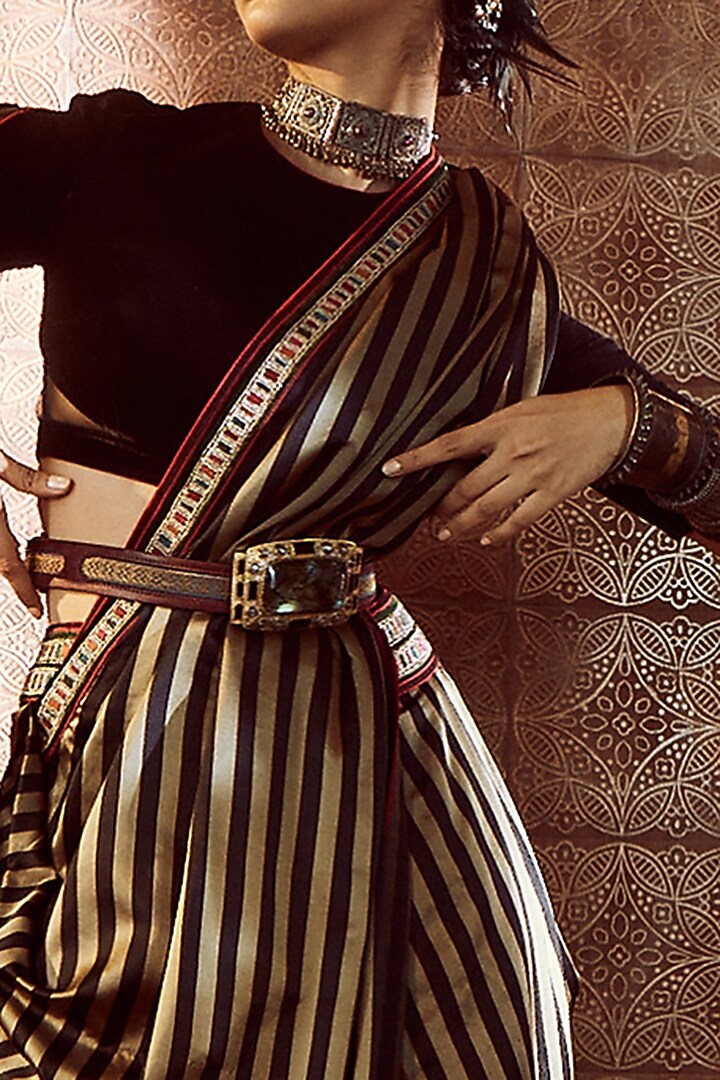Moss Green Embroidered Bridal Saree Set by Tarun Tahiliani at Pernia's Pop Up Shop