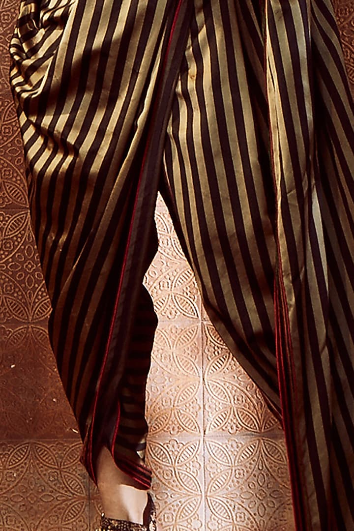 Moss Green Embroidered Bridal Saree Set by Tarun Tahiliani at Pernia's Pop Up Shop