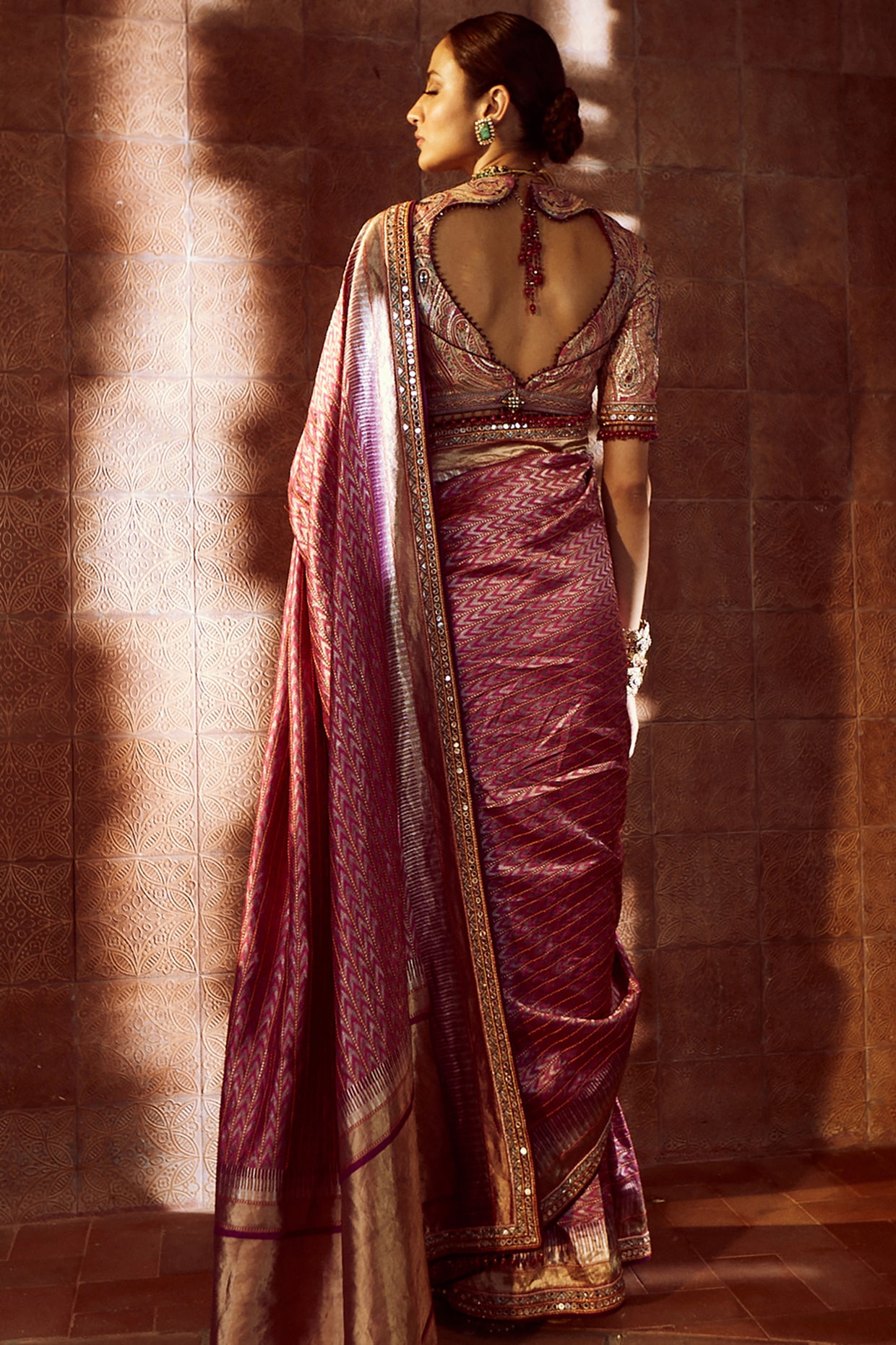 Elegant magenta silk saree - G3-WSA54207 | G3fashion.com