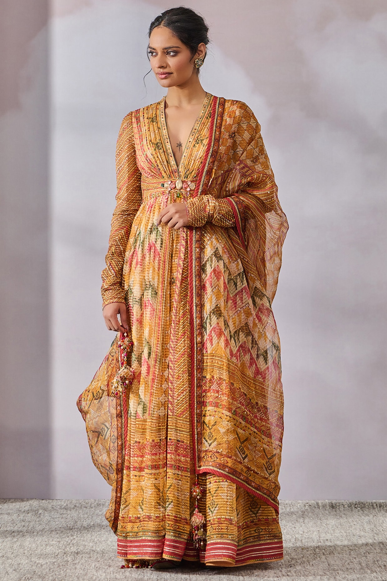 Phulkari anarkali sale