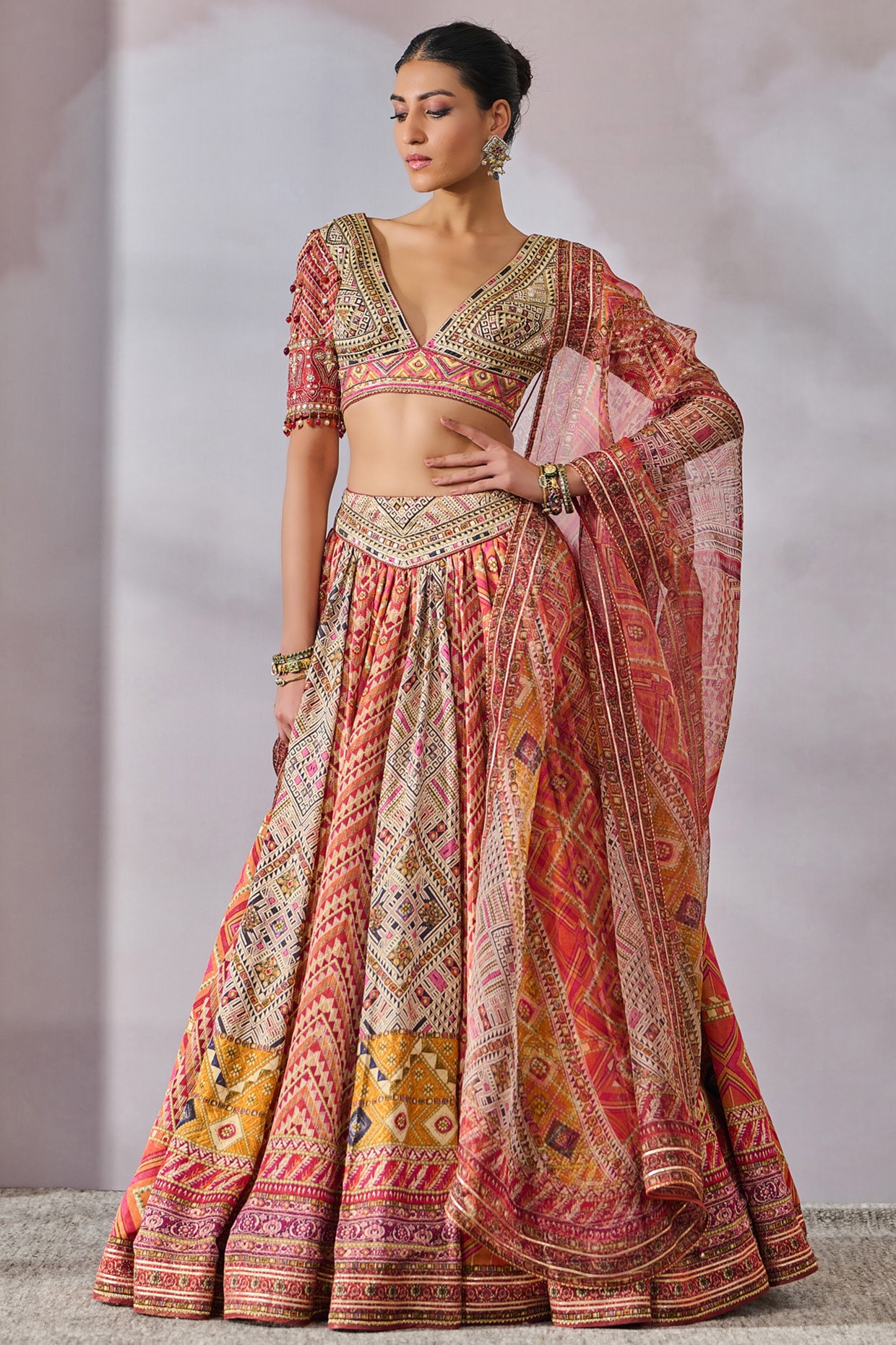 PHULKARI Dupatta and Lehenga. Ready to ship from California. Shop Online  www.pin… | Designer party wear dresses, Designer dresses indian, Indian  wedding inspiration
