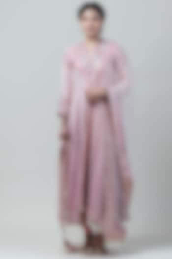 Blush Pink Embellished Kalidar Kurta Set by Tarun Tahiliani at Pernia's Pop Up Shop