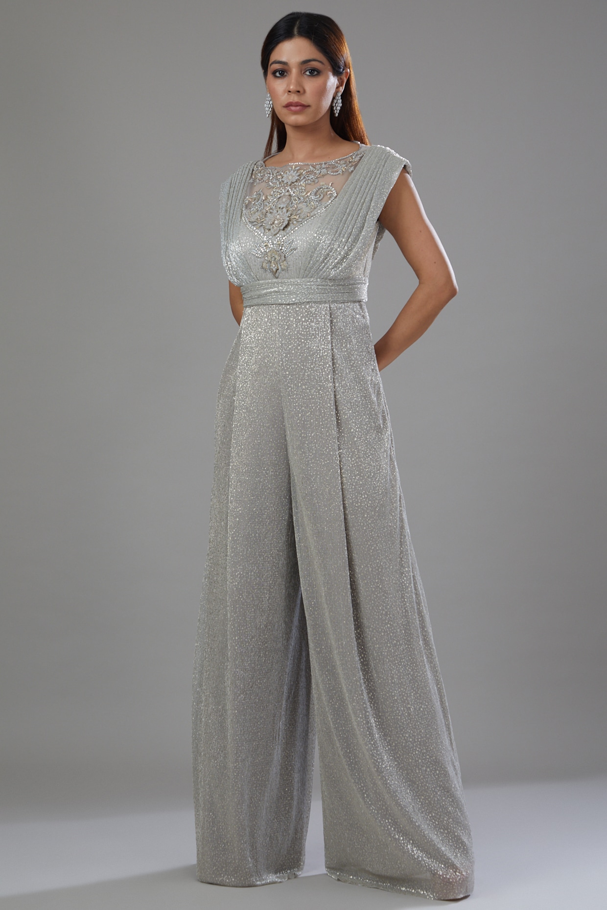 Silver store embellished jumpsuit