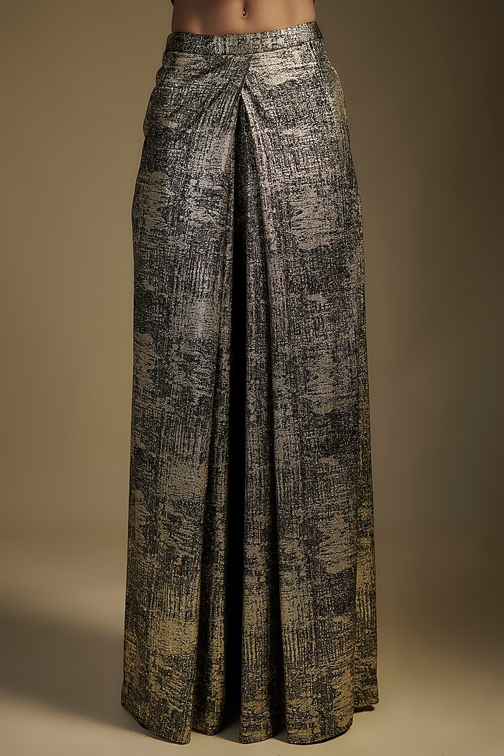 Black Foil Jersey Co-Ord Set by Tarun Tahiliani at Pernia's Pop Up Shop