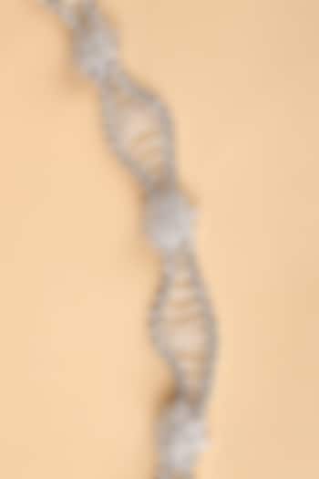 Silver Swarovski & Glass Bead Belt by Tarun Tahiliani Accessories