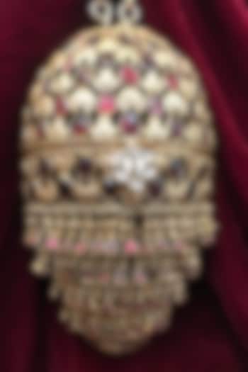 Gold Zircons Jewelled Bag In Sterling Silver by Tarun Tahiliani