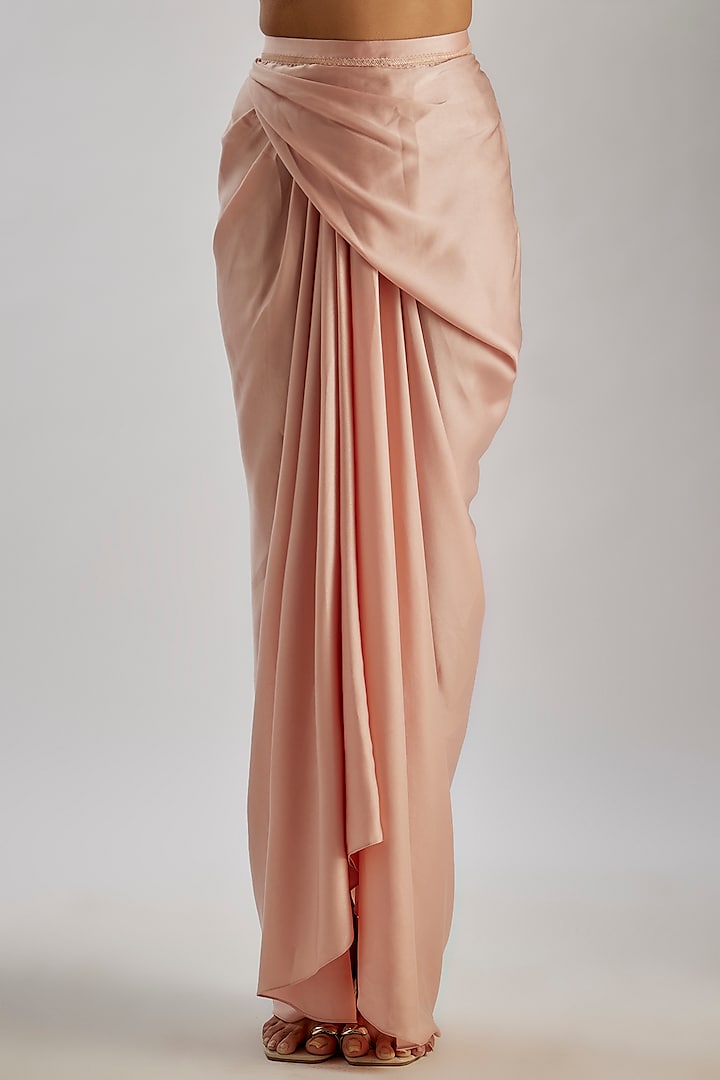 Blush Satin Organza Kaftan Set by Tarun Tahiliani at Pernia's Pop Up Shop