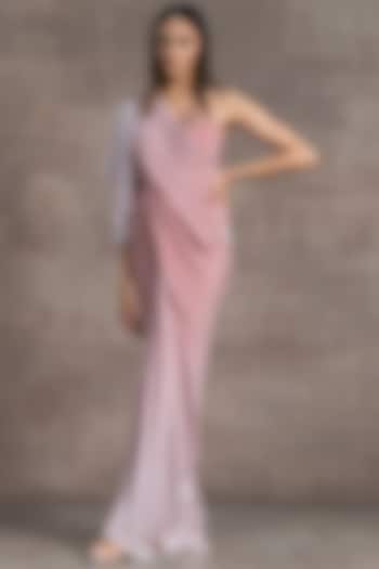Shell-Pink Embellished Dress by Tarun Tahiliani