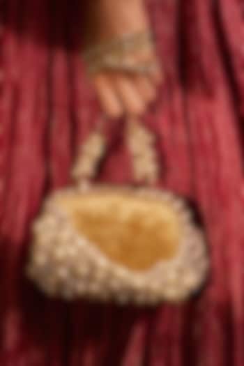Ivory Pearl & Crystal Bag by Tarun Tahiliani Accessories
