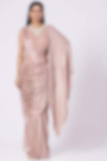 Blush Pink Hand Embroidered Concept Saree by Tarun Tahiliani
