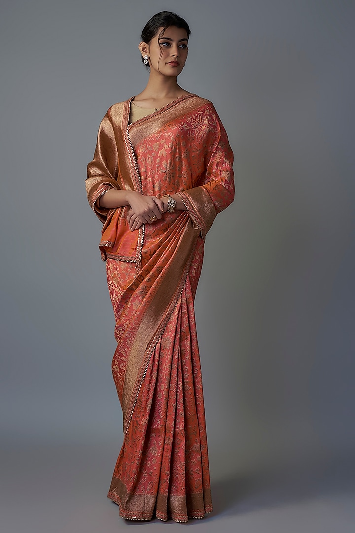 Candy-Colored Silk Saree Set by Tarun Tahiliani at Pernia's Pop Up Shop