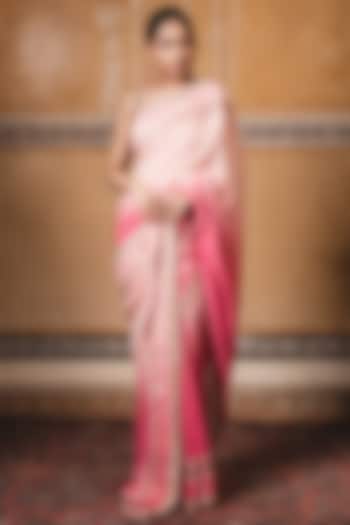 Pink Embroidered Saree Set by Tarun Tahiliani