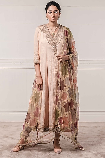 Gold Kalidar Kurta Set by Tarun Tahiliani