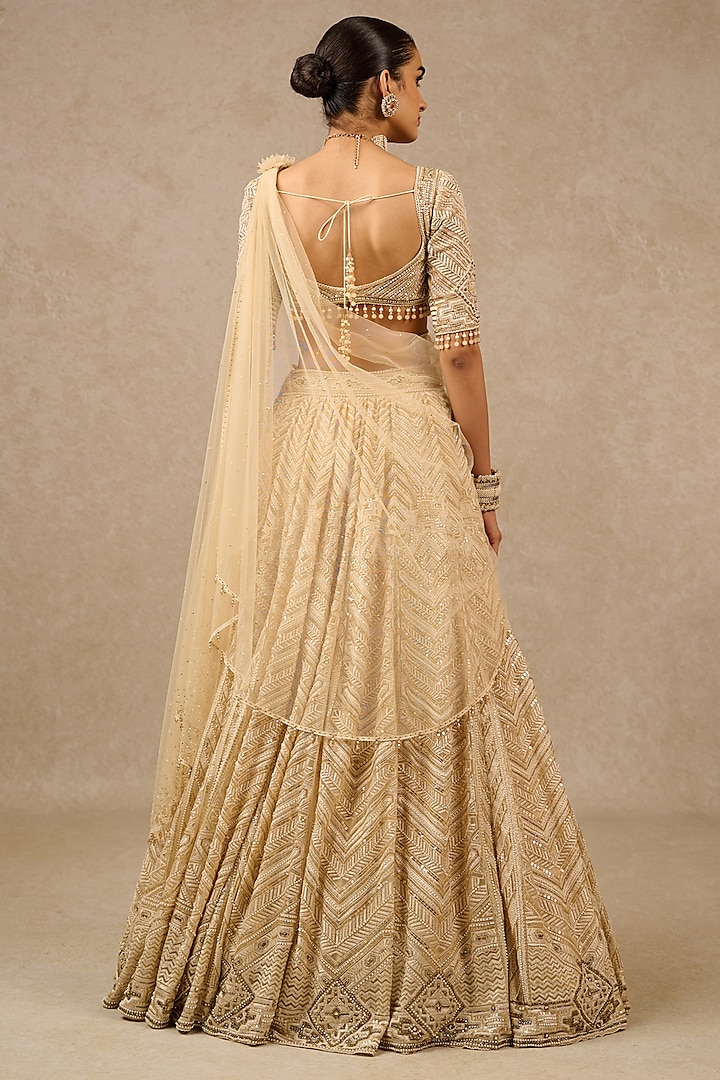 Rahul Mishra - Gold Tulle Embroidered Maxi Dress for Women at Pernia's Pop-Up Shop