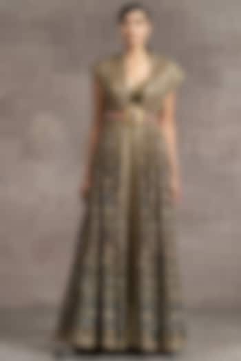 Black Embroidered Jacket Set by Tarun Tahiliani at Pernia's Pop Up Shop