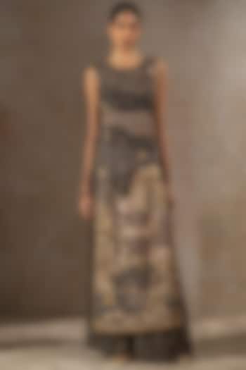 Black Lace Fabric & Silk Embellished Jumpsuit by Tarun Tahiliani at Pernia's Pop Up Shop