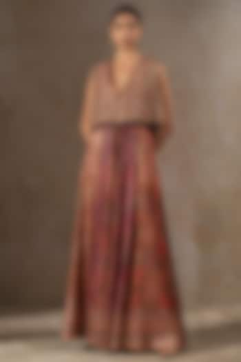 Multi-Colored Foil Jersey Jumpsuit by Tarun Tahiliani at Pernia's Pop Up Shop