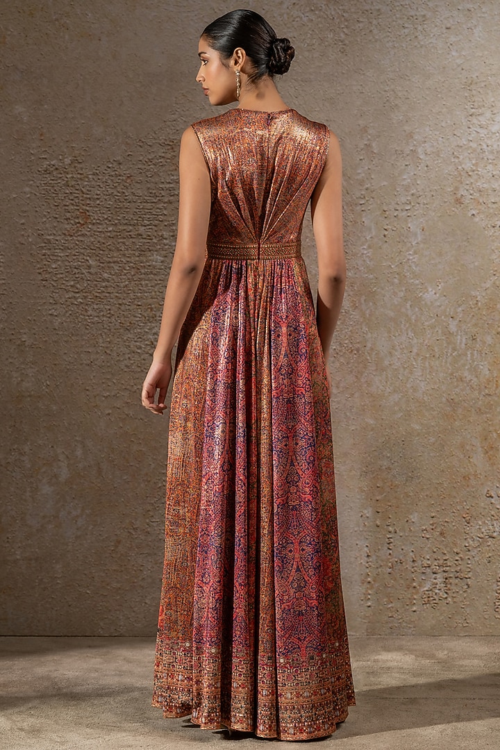 Multi-Colored Foil Jersey Jumpsuit by Tarun Tahiliani at Pernia's Pop Up Shop