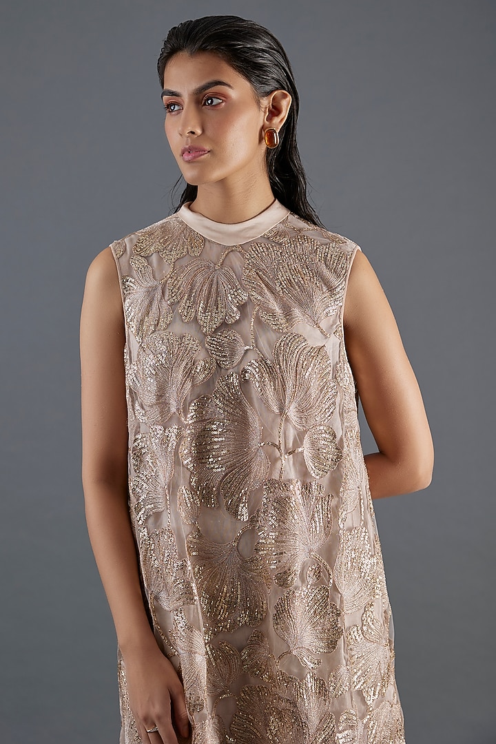 Blush Tulle Sequins Embroidered Bridal Sharara Set by Tarun Tahiliani at Pernia's Pop Up Shop