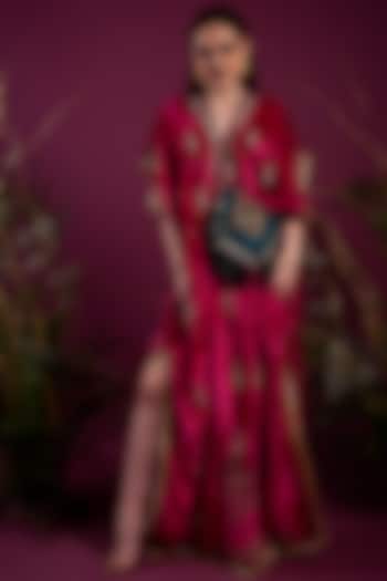 Fuchsia Kaftan Dress by Tara Thakur