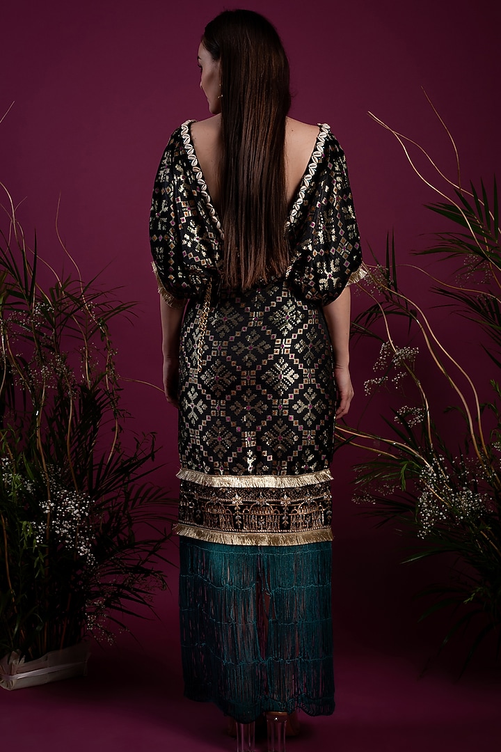 Emerald Green Kaftan Dress by Tara Thakur at Pernia's Pop Up Shop