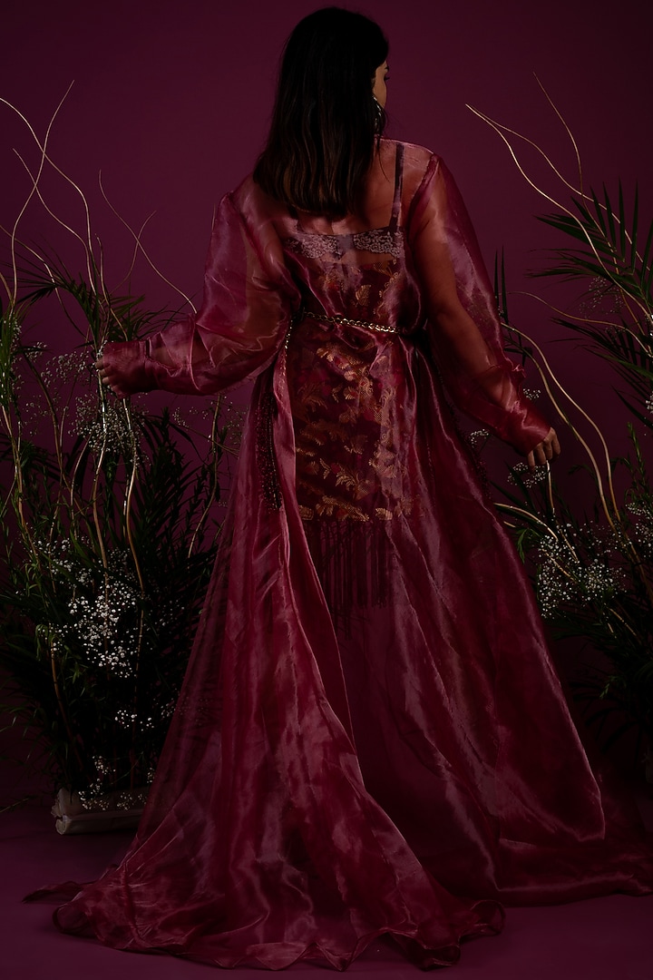 Purple Dress With Jacket by Tara Thakur at Pernia's Pop Up Shop