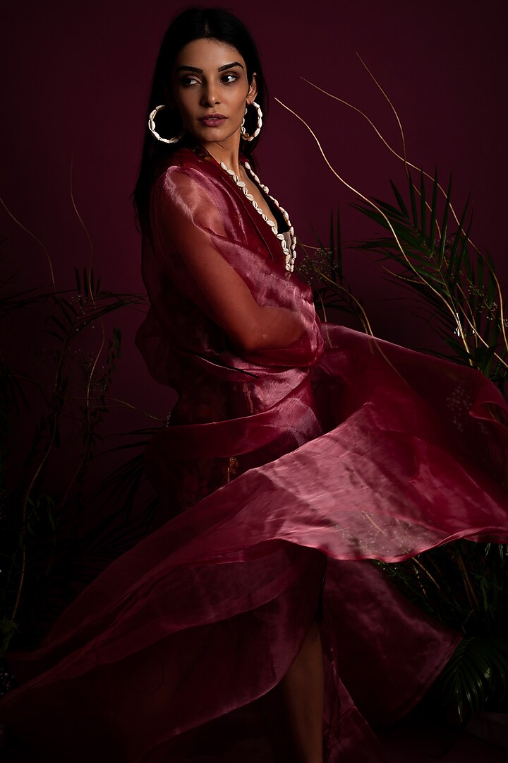 Purple Dress With Jacket by Tara Thakur at Pernia's Pop Up Shop