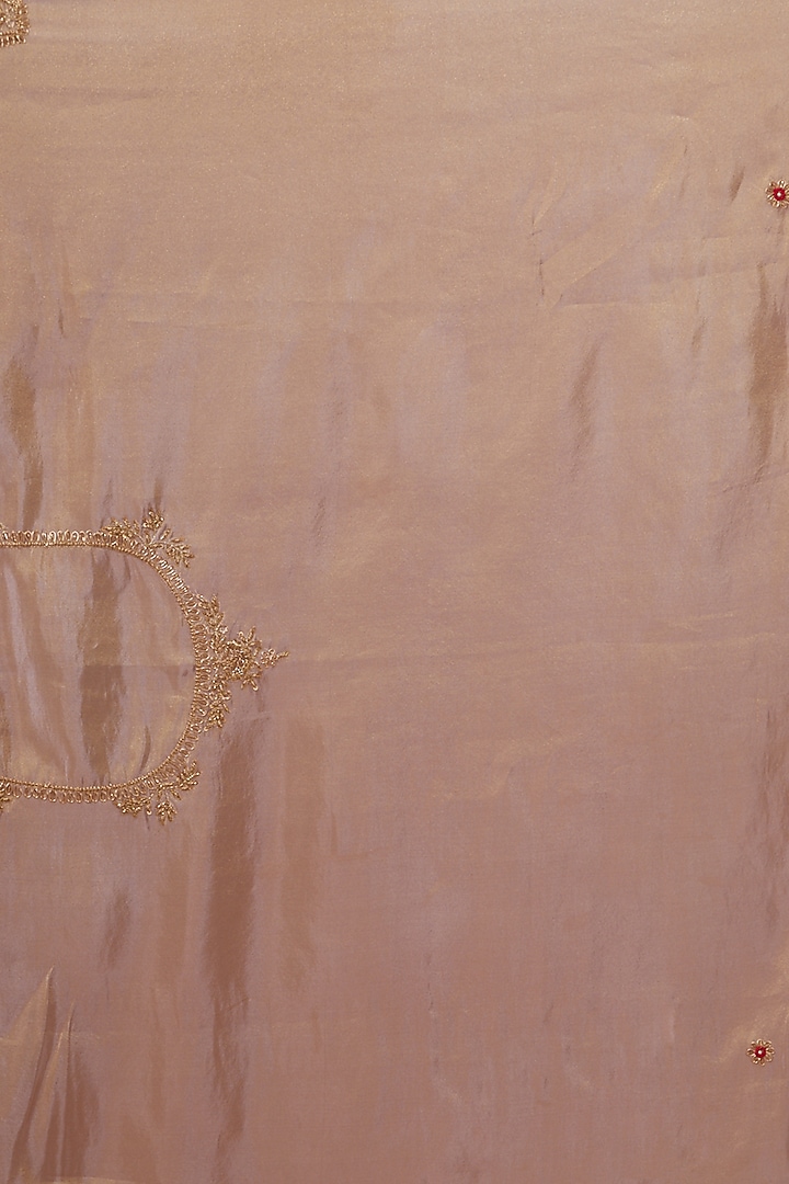 Mauve Banarasi Tissue Embroidered Wedding Saree by TATWAMM By Abhishek & Vinita at Pernia's Pop Up Shop